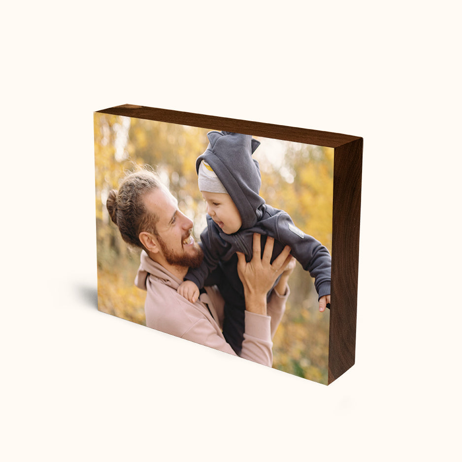 Display Your Cherished Memories with the Stylish 8x10 Black Walnut Photo Block