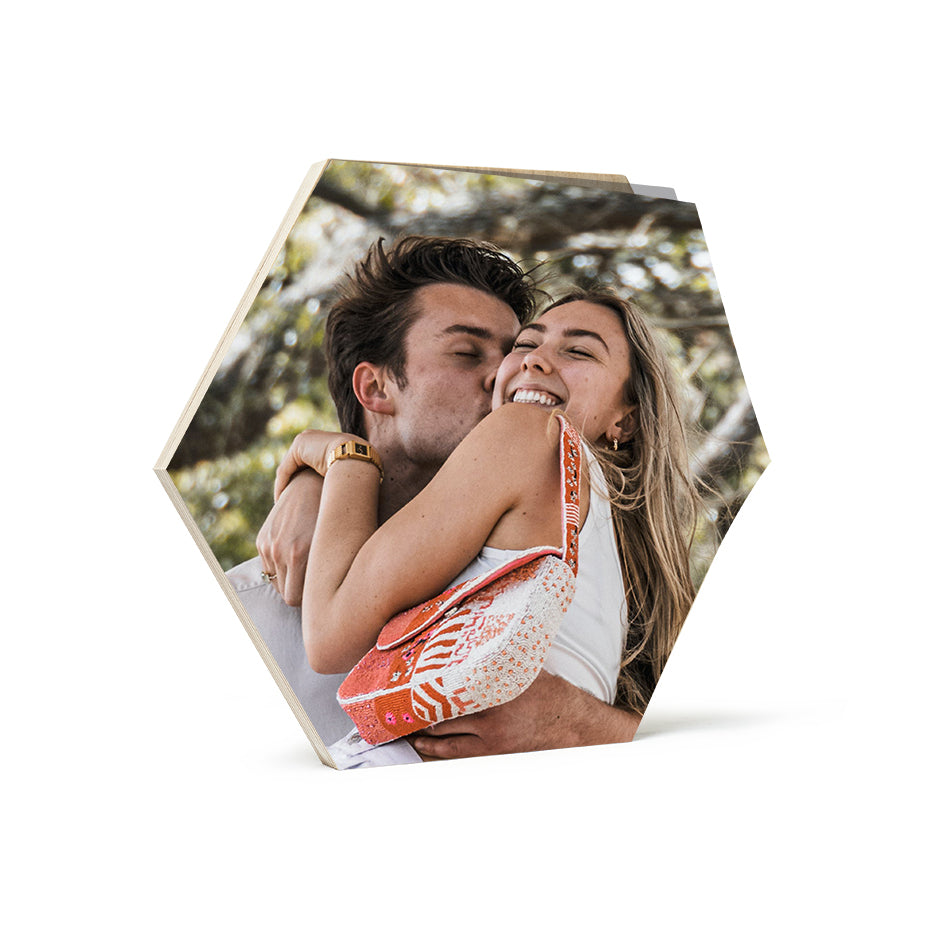 12x12 Hexagon Birch Photo Mount Print