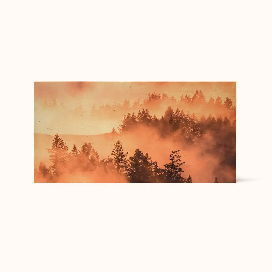 12x24 Wood Print Vintage Matte - Landscape / No Frame