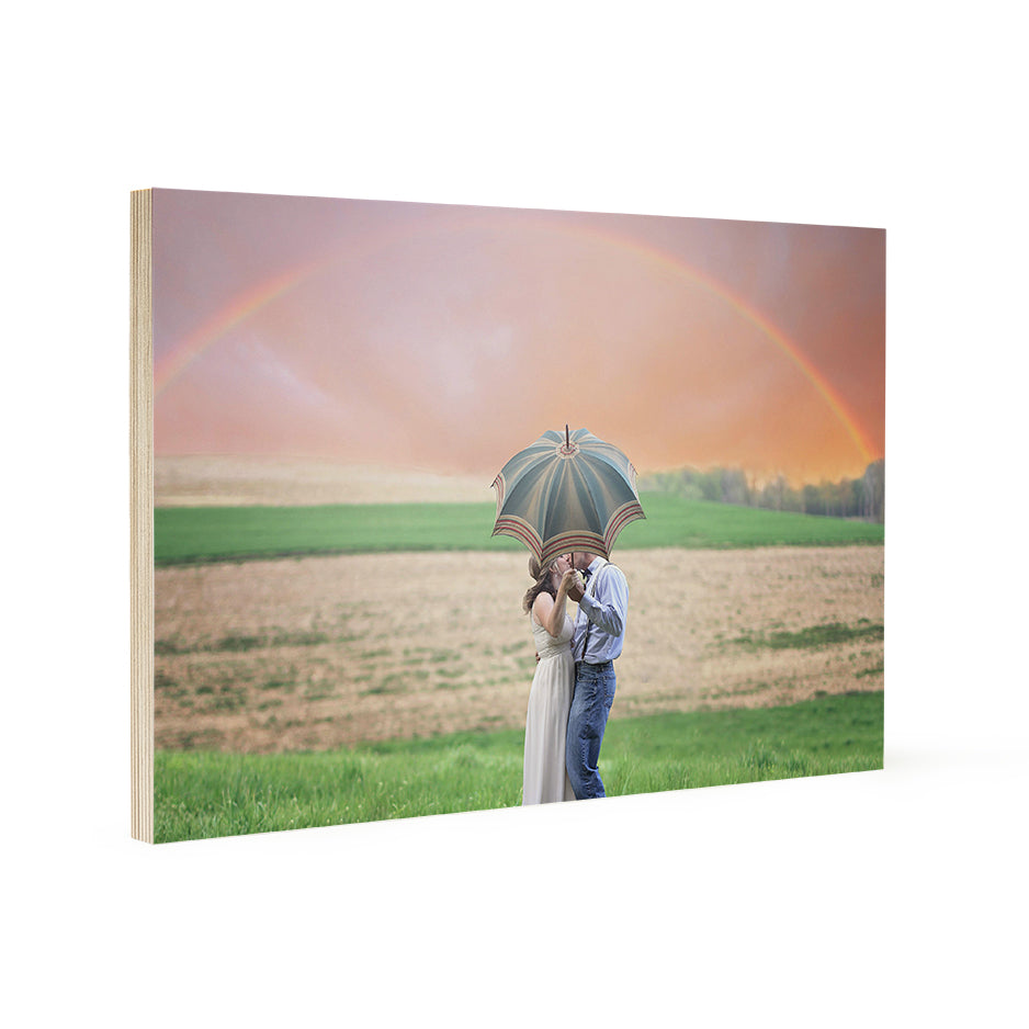 20x30 Wood Print Bright White