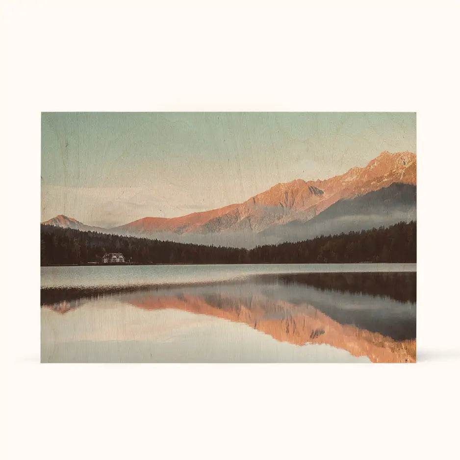 20x30 Wood Print Vintage Matte - Landscape / No Frame