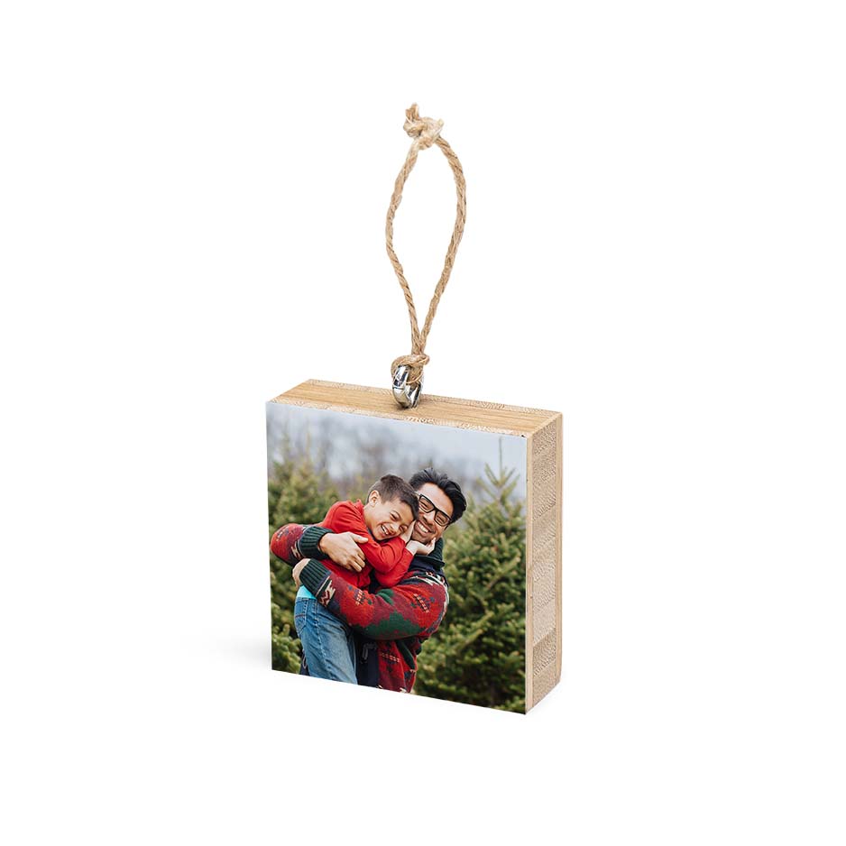 2x2 Bamboo Wood Ornament Block