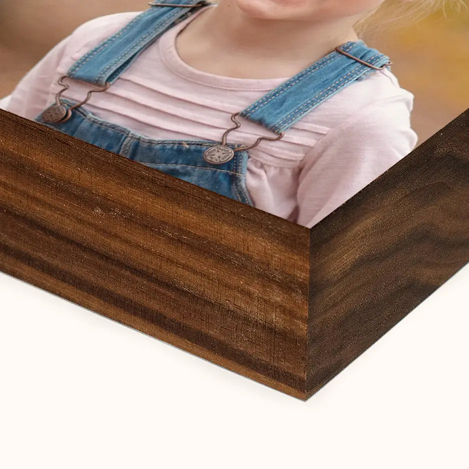 3x3 Black Walnut Photo Block