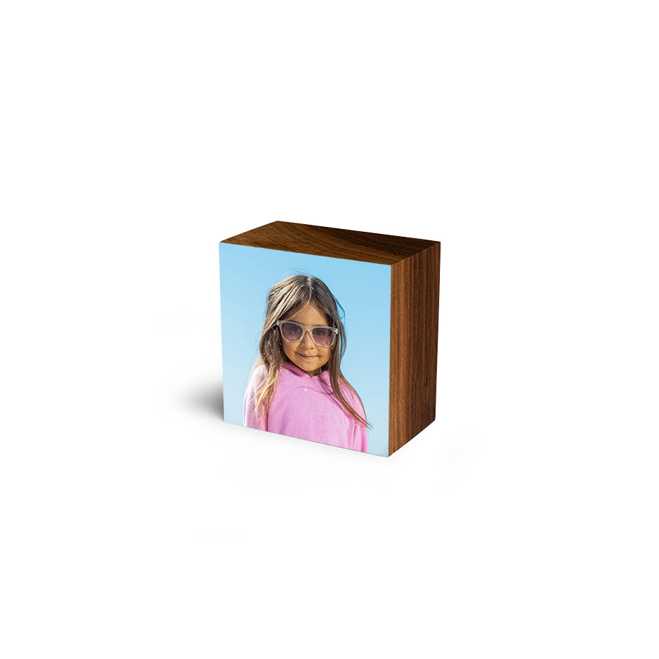 3x3 Black Walnut Photo Block