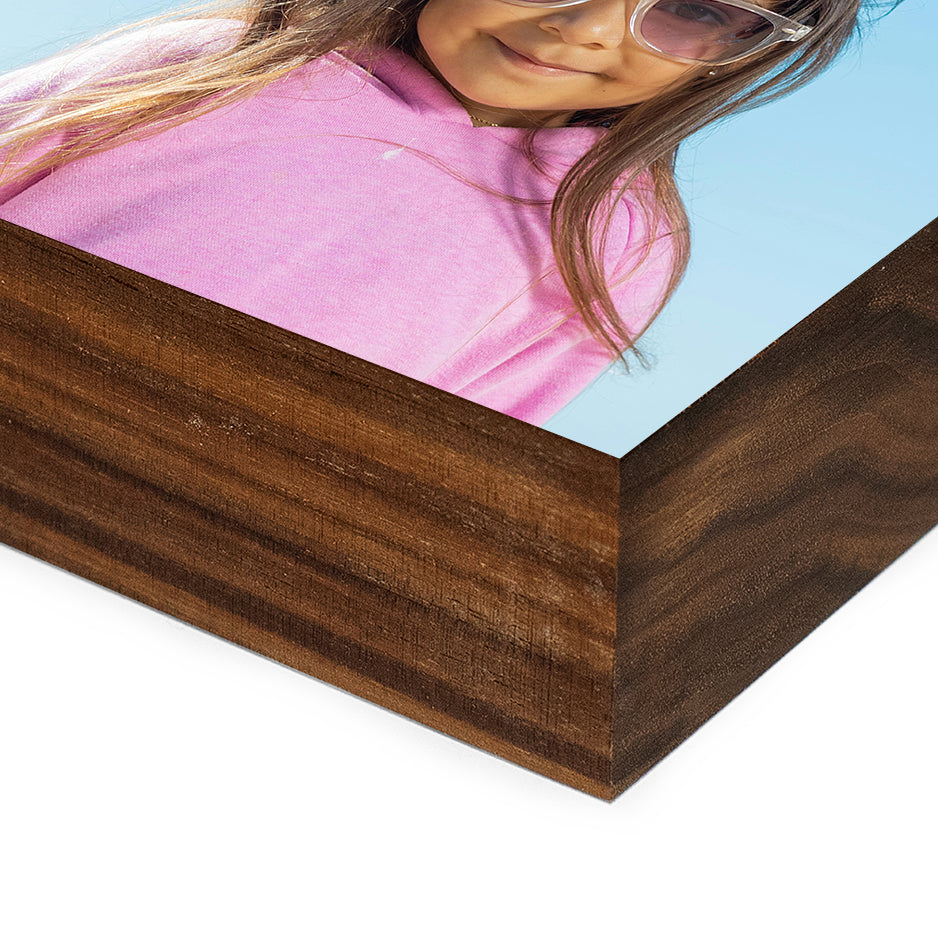 3x3 Black Walnut Photo Block