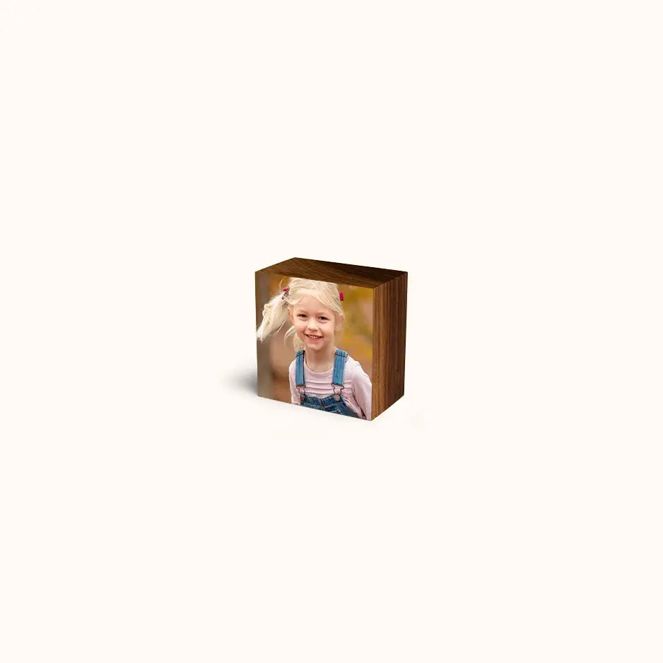 3x3 Black Walnut Photo Block - No gift wrapped