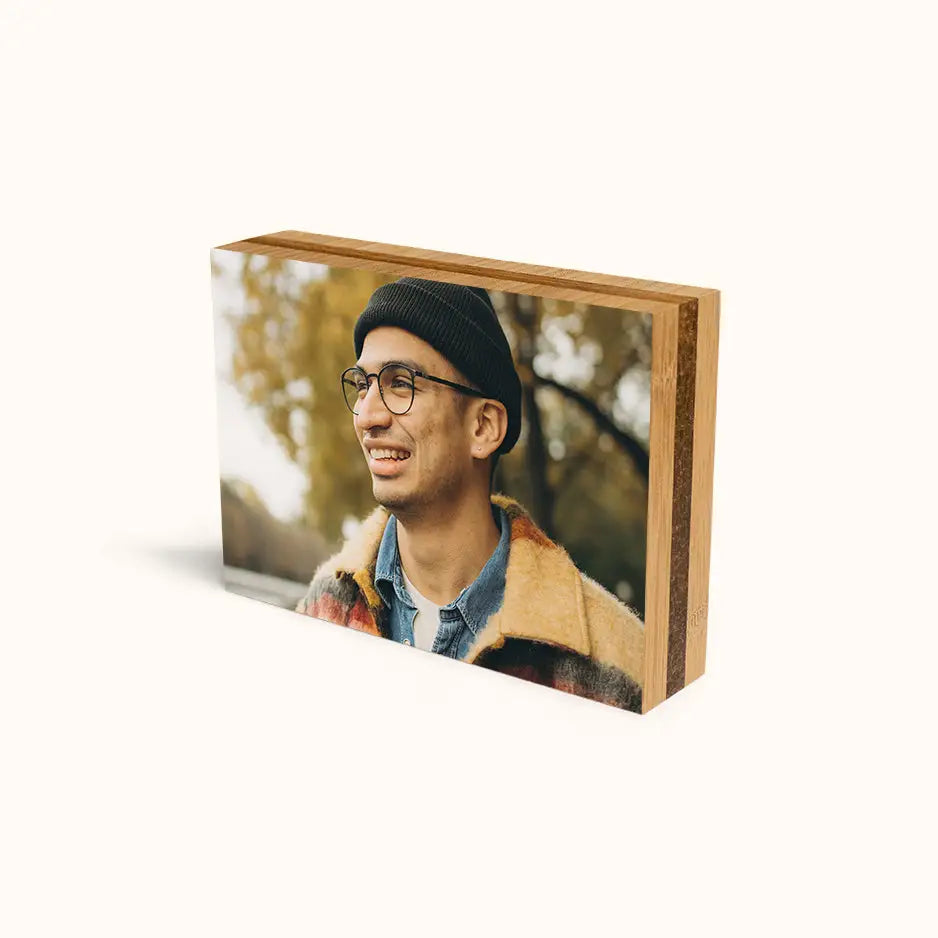 8x10 Bamboo Photo Block - Landscape / No gift wrapped