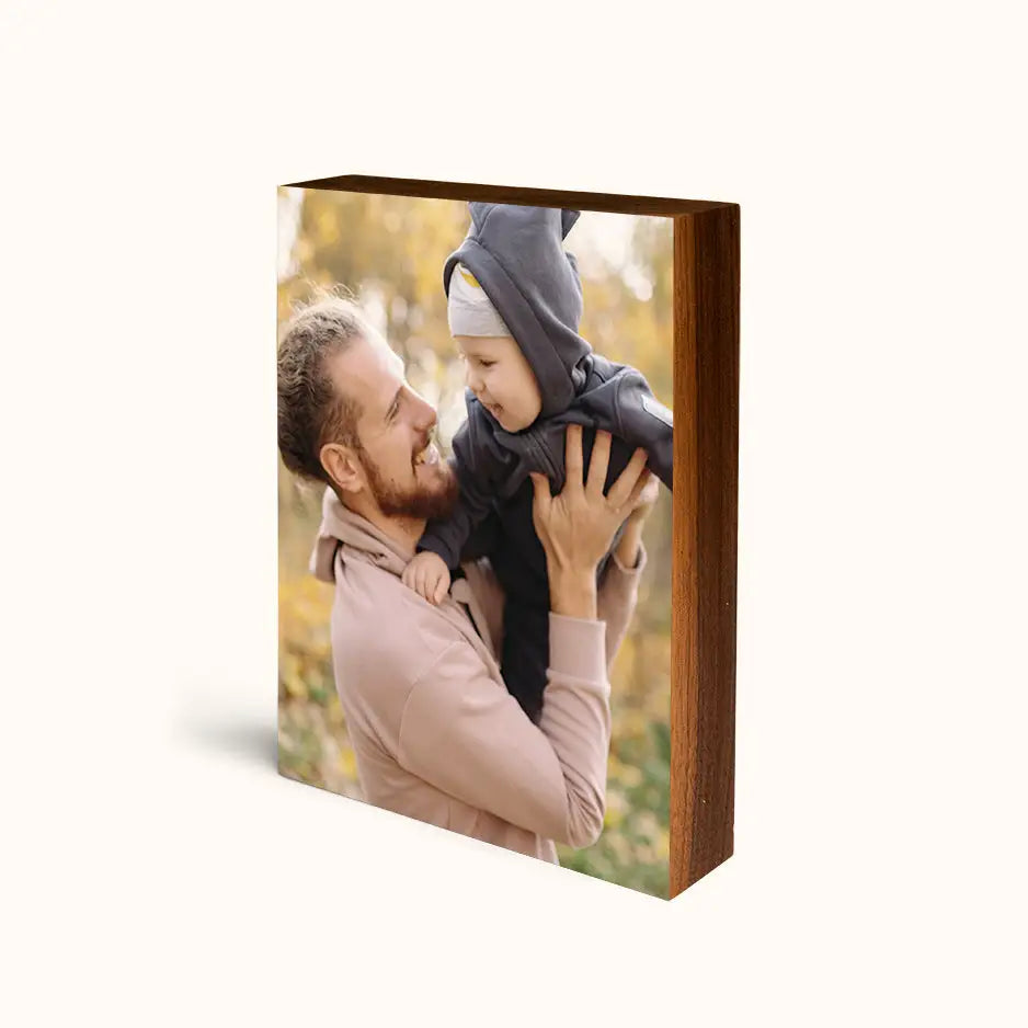 8x10 Black Walnut Photo Block - Portrait / No gift wrapped