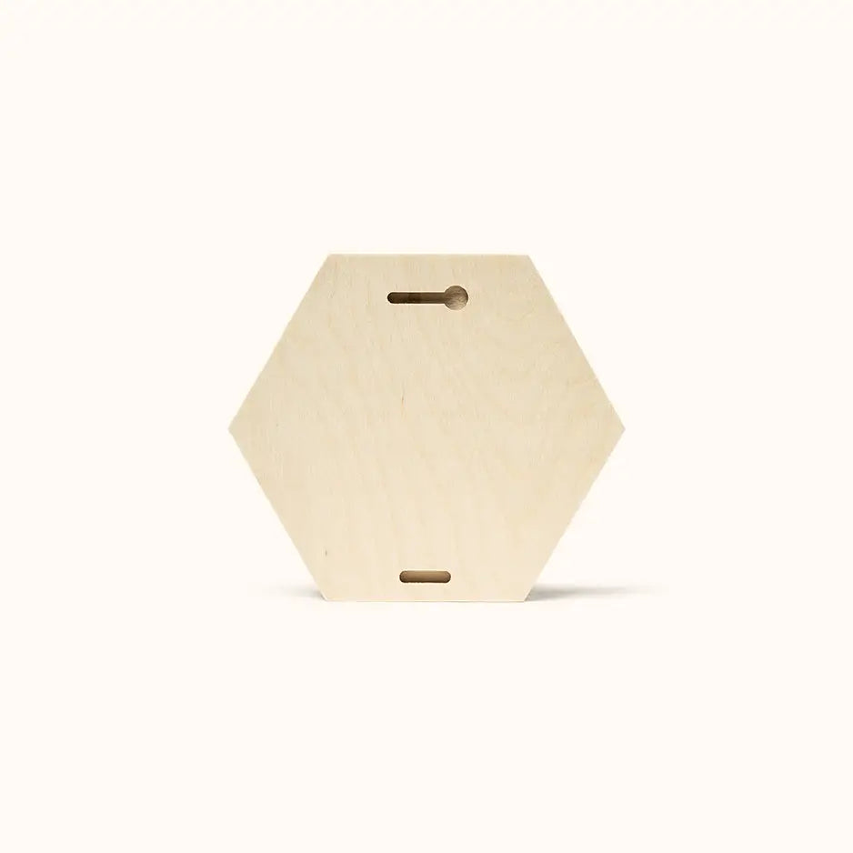 8x8 Hexagon Wood Print Bright White