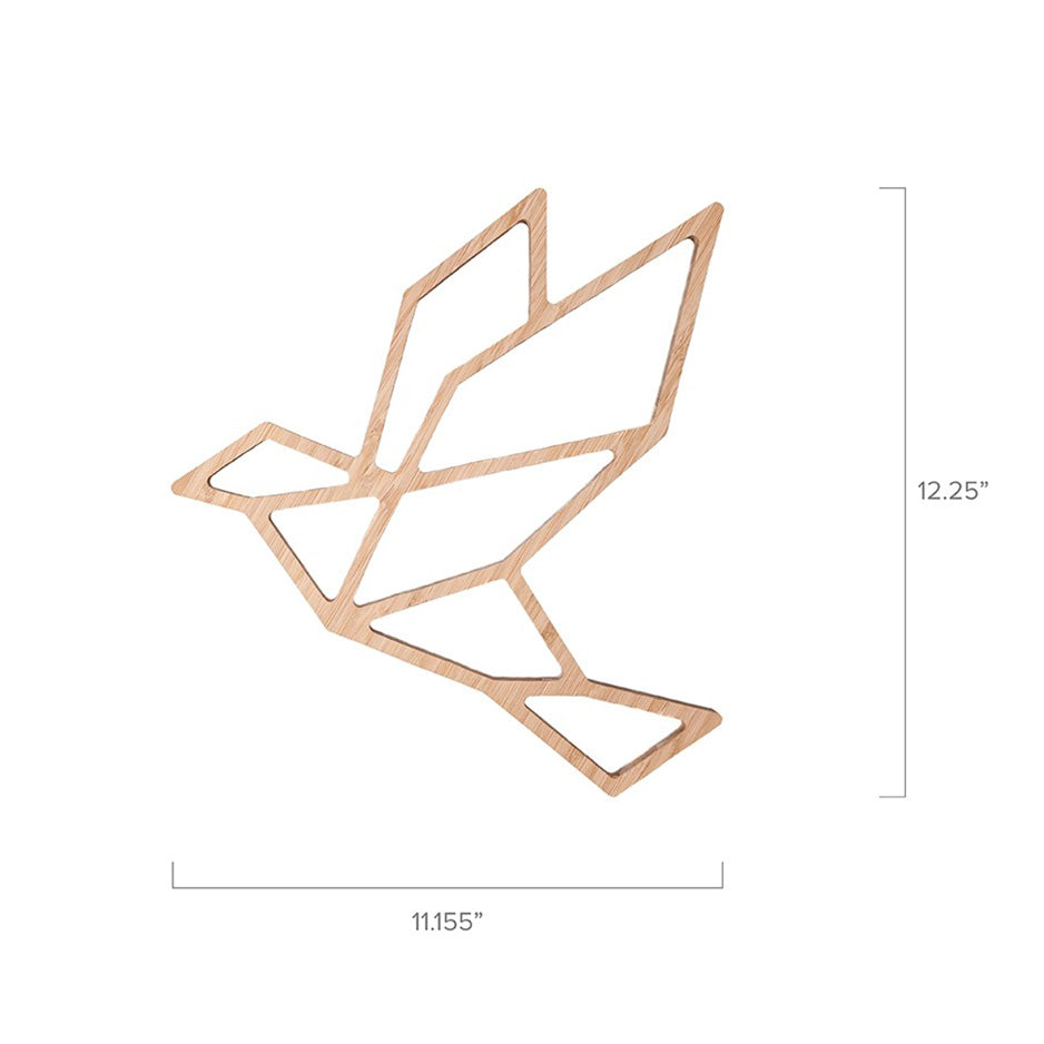 Origami Soaring Bird Bamboo Wall Art