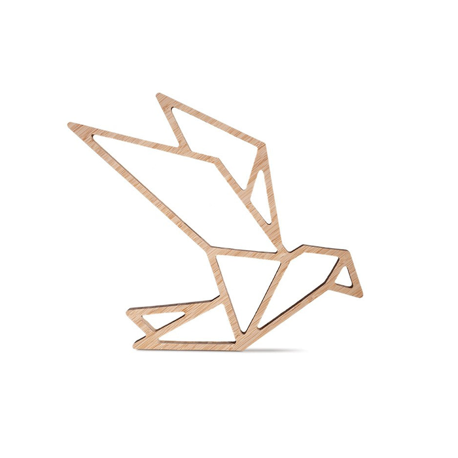 Origami Swooping Bird Bamboo Wall Art