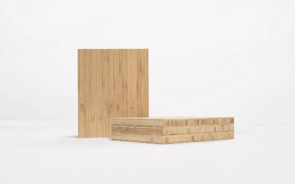 Two bamboo or wooden blocks arranged at right angles to each other.